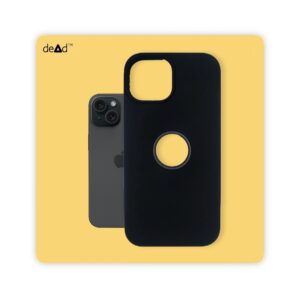 Silicone Back Cover for Apple iPhone 15 Plus (Black)