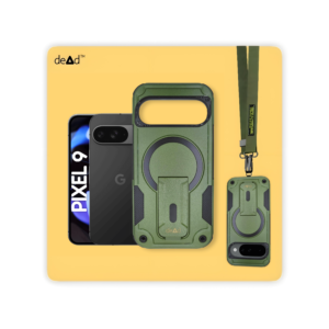 Rugged Back Cover for Google Pixel 9 with Cross-Body Lanyard (Olive)