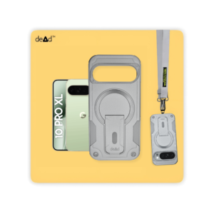 Rugged Back Cover for Google Pixel 10 Pro XL with Cross-Body Lanyard (Grey)