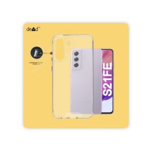 Transparent Back Cover for SAMSUNG Galaxy S21 FE 5G with Metal Buttons (Transparent)