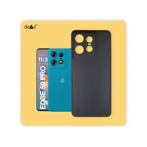 Silicone TPU Back Cover for Motorola Edge 50 Pro 5G (Black)