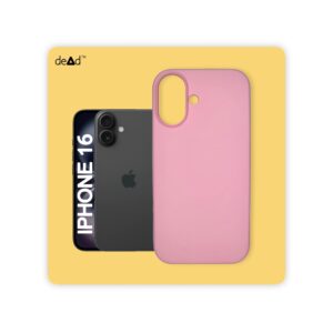 Silicone Back Cover for APPLE iPhone 16 (Pink)