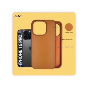 Leather Back Cover for APPLE iPhone 16 Pro (Tan)