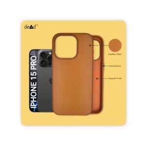 Leather Back Cover for APPLE iPhone 15 Pro (Tan)