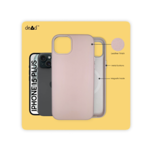 Leather Back Cover for APPLE iPhone 15 Plus (Pink)