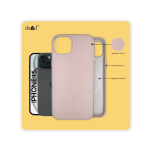 Leather Back Cover for APPLE iPhone 15 (Pink)