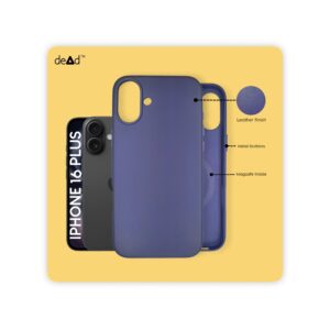 Leather Back Cover for APPLE iPhone 16 Plus (Violet)