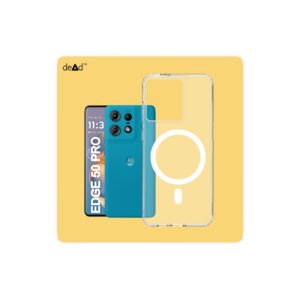 Magnetic Back Cover for Motorola Edge 50 Pro 5G (Transparent)