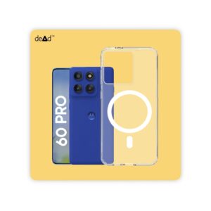 Magnetic Back Cover for Motorola Edge 60 Pro (Transparent)
