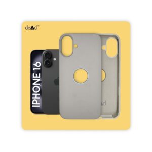 Silicone Back Cover for APPLE iPhone 16 (Stone Grey)
