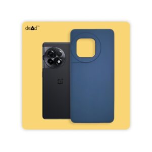 Liquid Silicone Back Cover for OnePlus 11R 5G (Navy Blue)