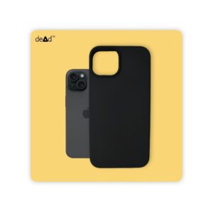 Silicone Back Cover for Apple iPhone 15 (Black)