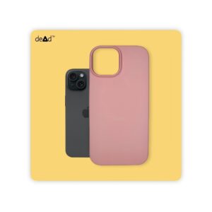 Silicone Back Cover for Apple iPhone 15 (Pink)