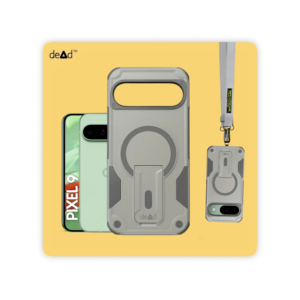 Rugged Back Cover for Google Pixel 9 with Cross-Body Lanyard (Grey)