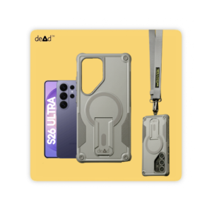 Rugged Back Cover for SAMSUNG Galaxy S26 Ultra 5G with Cross-Body Lanyard (Grey)