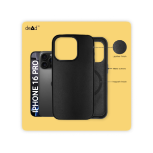 Leather Back Cover for APPLE iPhone 16 Pro (Black)