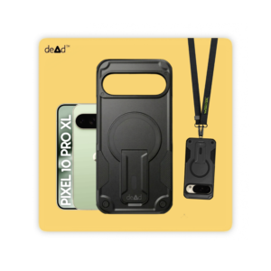 Rugged Back Cover for Google Pixel 10 Pro XL with Cross-Body Lanyard (Black)