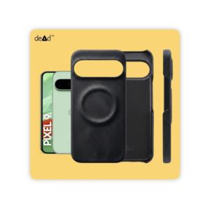 Suede Leather Back Cover for Google Pixel 9 (Black)