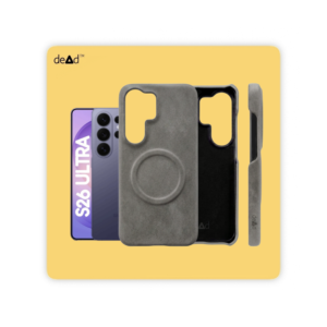 Suede Leather Back Cover for SAMSUNG Galaxy S26 Ultra 5G (Stone Gray)