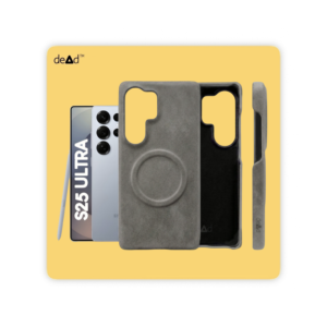 Suede Leather Back Cover for SAMSUNG Galaxy S25 Ultra 5G (Stone Gray)