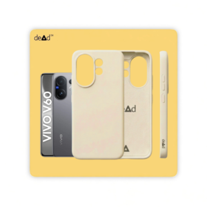 Silicone Back Cover for vivo V60 5G (Antique White)