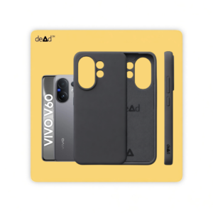 Silicone Back Cover for vivo V60 5G (Charcoal Black)