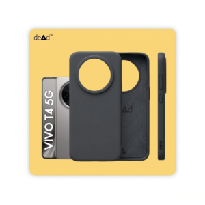 Silicone Back Cover for vivo T4 5G (Charcoal Black)