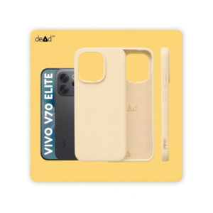 Silicone Back Cover for vivo V70 Elite (Antique White)