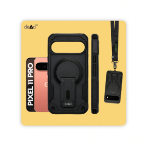 Rugged Back Cover for Google Pixel 11 Pro with Cross-Body Lanyard (Black)