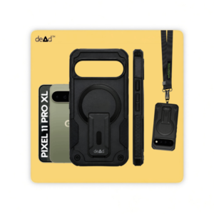 Rugged Back Cover for Google Pixel 11 Pro XL with Cross-Body Lanyard (Black)