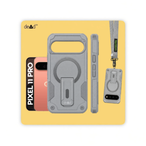 Rugged Back Cover for Google Pixel 11 Pro with Cross-Body Lanyard (Grey)