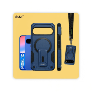 Rugged Back Cover for Google Pixel 10 with Cross-Body Lanyard (Navy Blue)